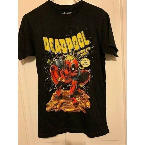 DEADPOOL SIZE SMALL BLACK T-SHIRT - Picture 1 of 3